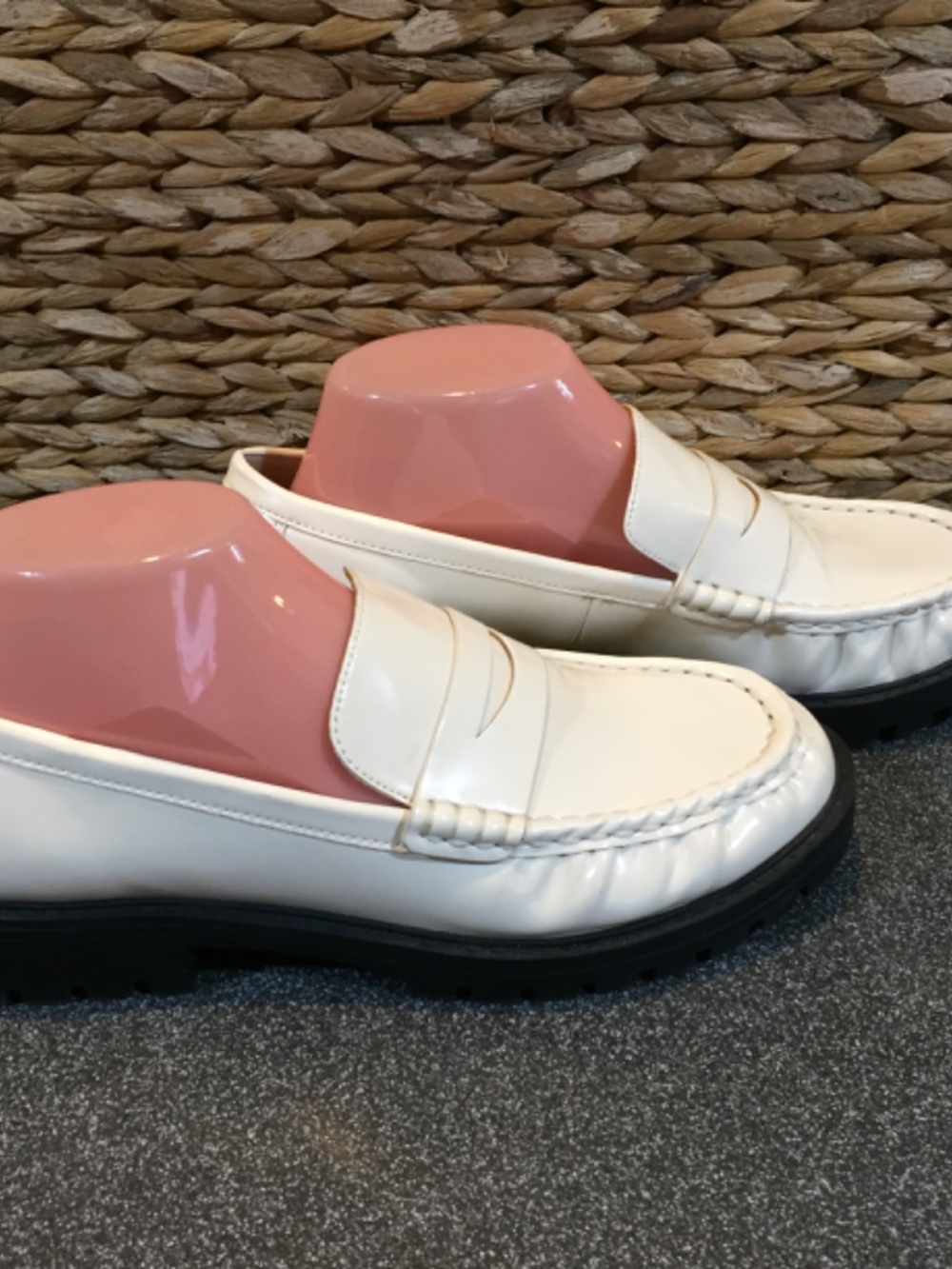 LOFT Cream Patent Leather Penny Loafers - Picture 7 of 15